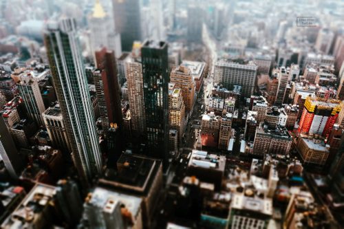 Straßenschlucht von New York