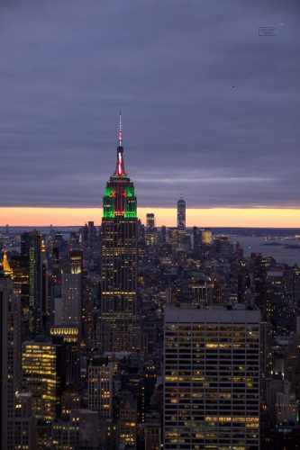 Empire State Building von der Aussichtsplatform Rockefeller Center